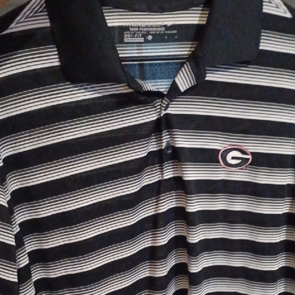 Nike Golf Tour Performance DRI-FIT Georgia Bulldogs Short Sleeve Polo Sz Large